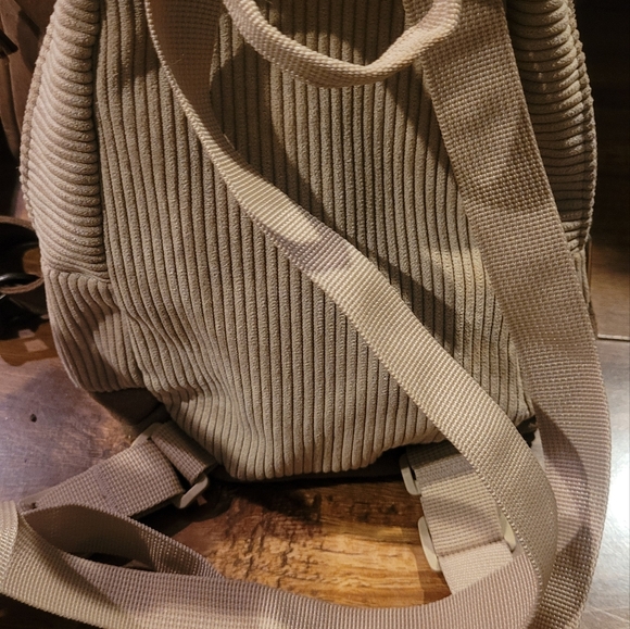 Jansport Tan Corduroy Half Pint Mini Backpack - Picture 3 of 10